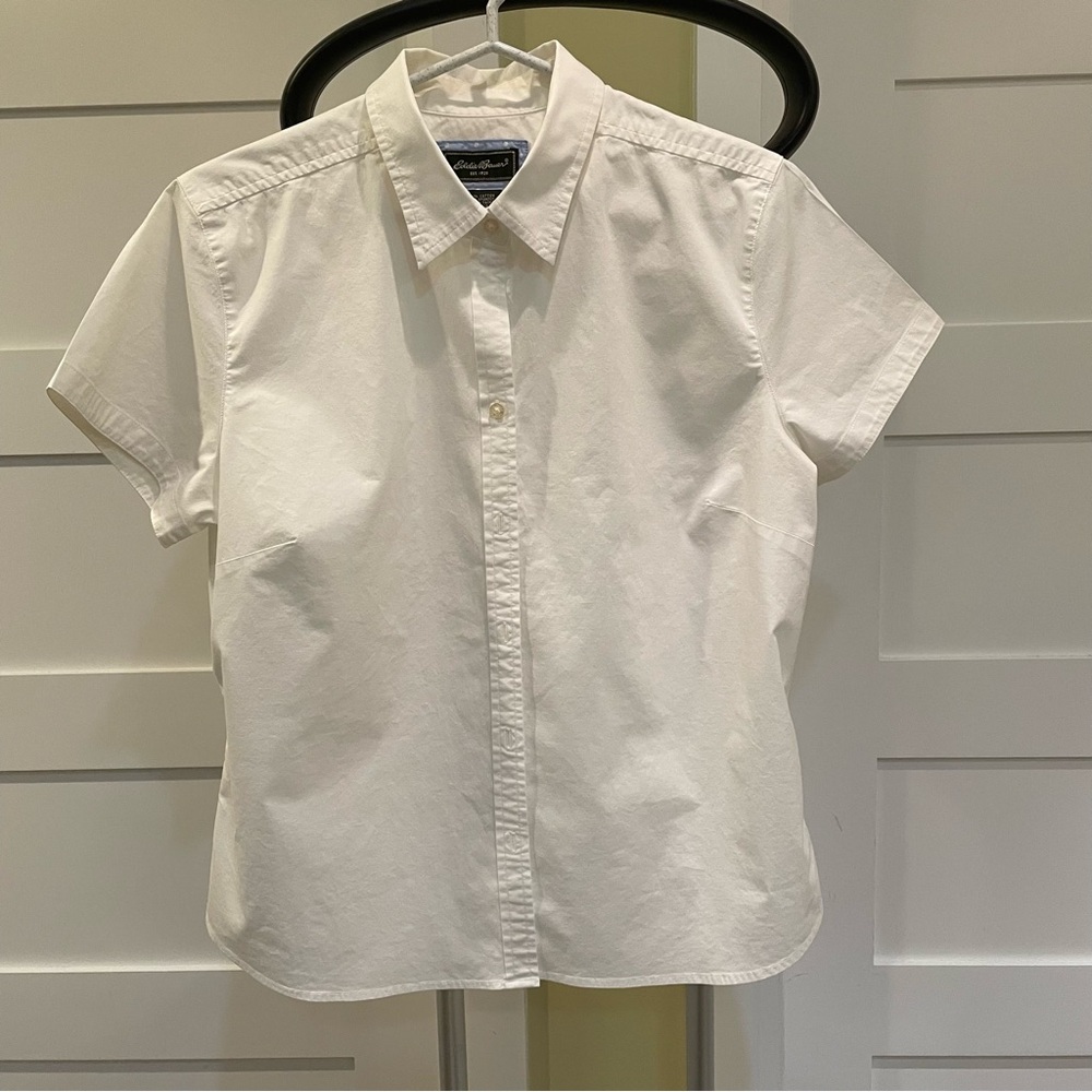 Classic White Ladies Shirt by Eddie Bauer